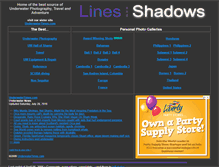 Tablet Screenshot of linesandshadows.com